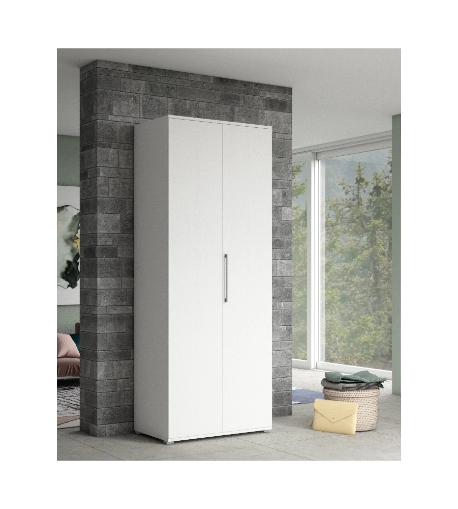 ARMADIO MULTIUSO 2 ANTE BIANCO 80X52X207 CM