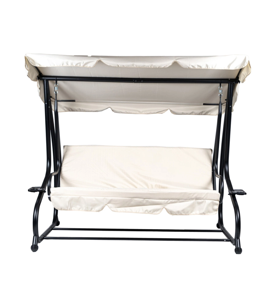 DONDOLO DA ESTERNO 3 POSTI EUROGARDEN BEIGE 200X120X164 CM