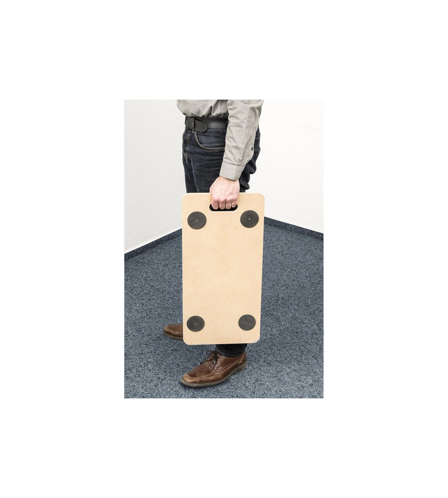CARRELLO A PIANALE IN MDF, RUOTE IN POLIAMMIDE