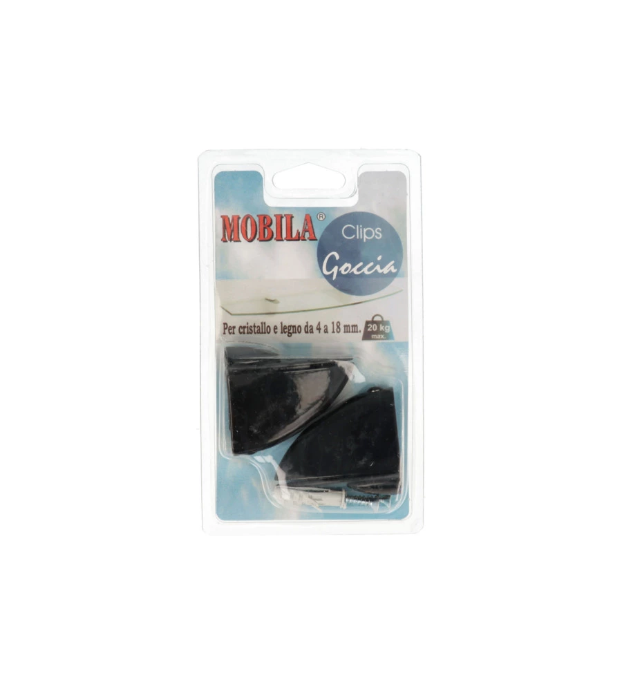 REGGIMENSOLA  MODELLO "GOCCIA" NERO 2 PZ.