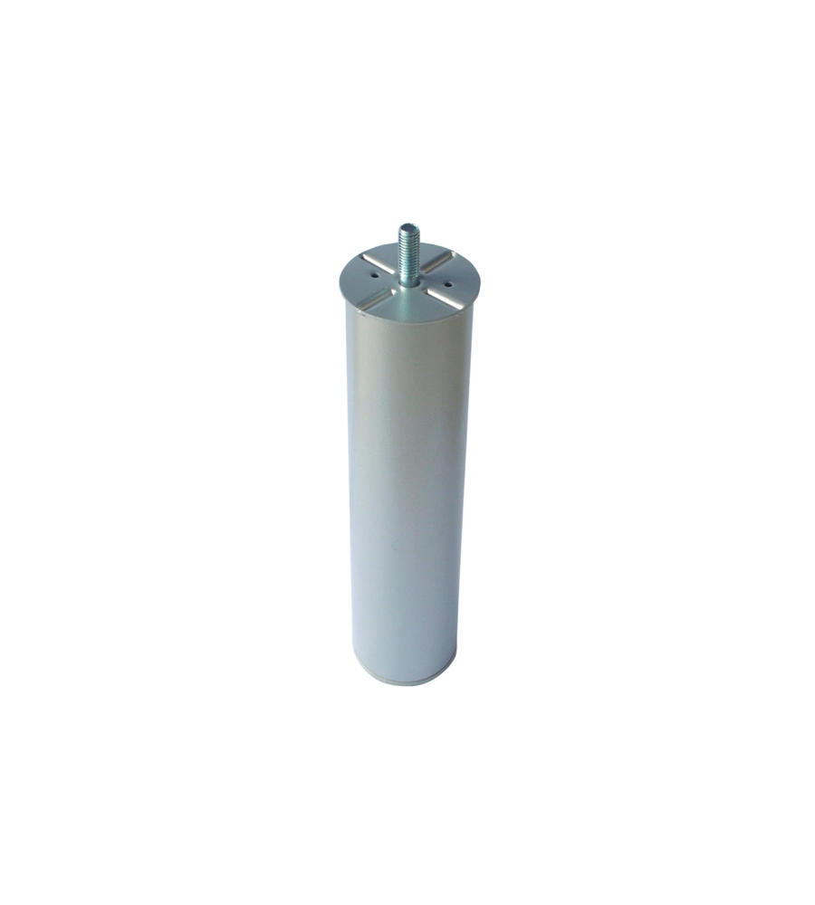 PIEDINO TONDO IN METALLO PER RETE LETTO Ø 60 - H. 25 CM. GRIGIO