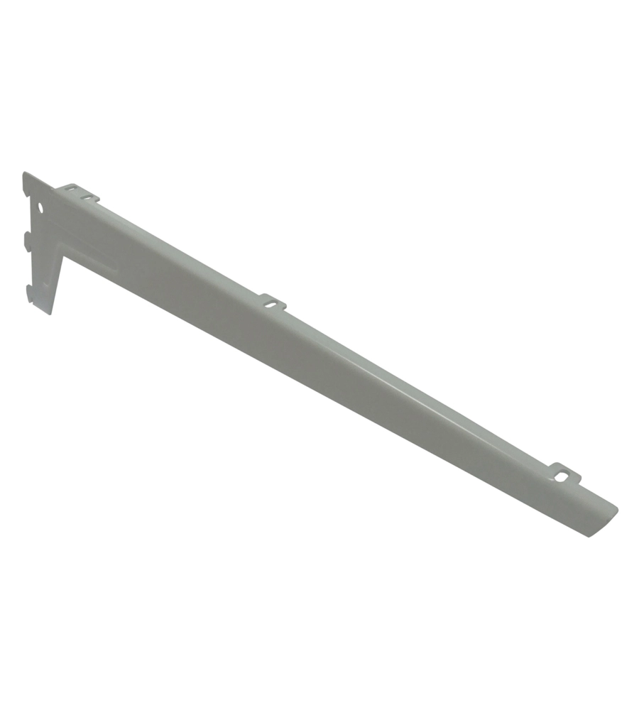 REGGIMENSOLE A 3 GANCI ANGOLATE CON CLIP - 48 CM. - ALLUMINIO BIANCO