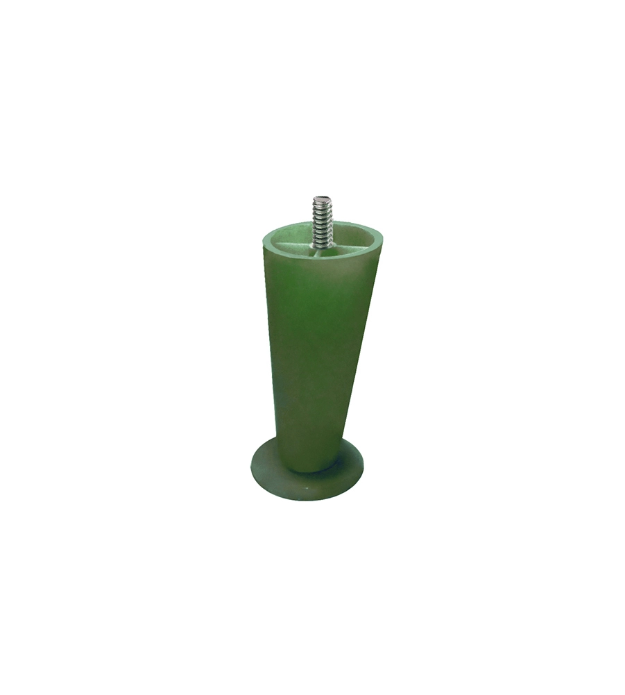 PIEDINO IN PLASTICA SERIE "CALICE" - Ø 60 - H.130 MM. - VERDE SMERALDO