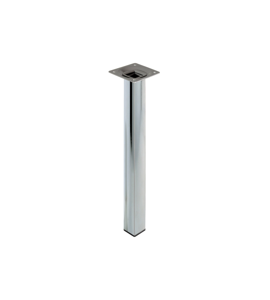 PIEDINO QUADRO "ELEMENT SYSTEM" - 25X25 - H.400 MM. - CROMO