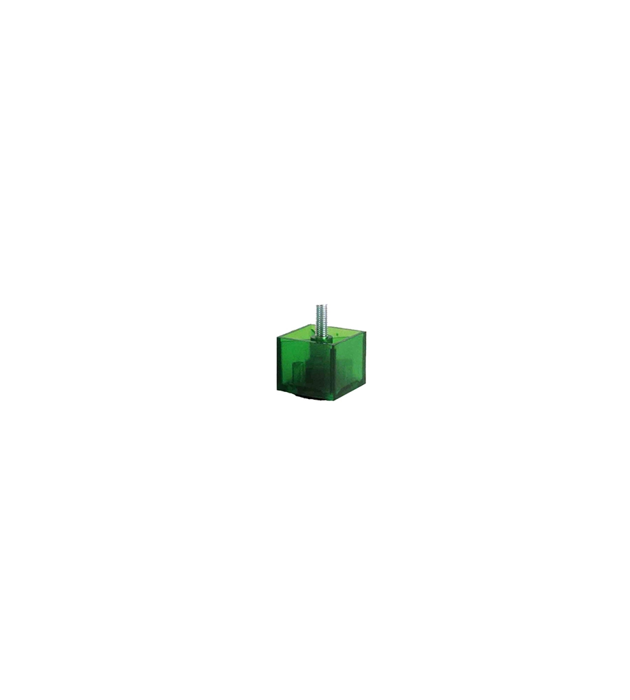 PIEDINI IN PLASTICA SERIE "KUBIC" - 50X50 - H.42 MM. - VERDE SMERALDO