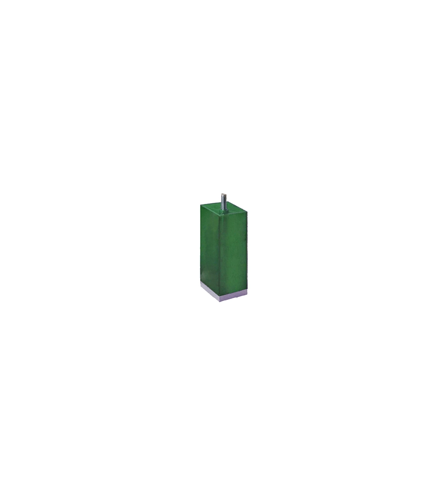 PIEDINO IN PLASTICA SERIE "MANHATTAN" - Ø 60X60 - H.140 MM. - VERDE SMERALDO