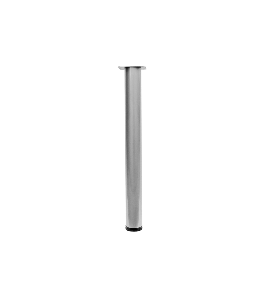 GAMBA TAVOLO TONDA Ø 80 - H.710 MM. ALLUMINIO OPACO