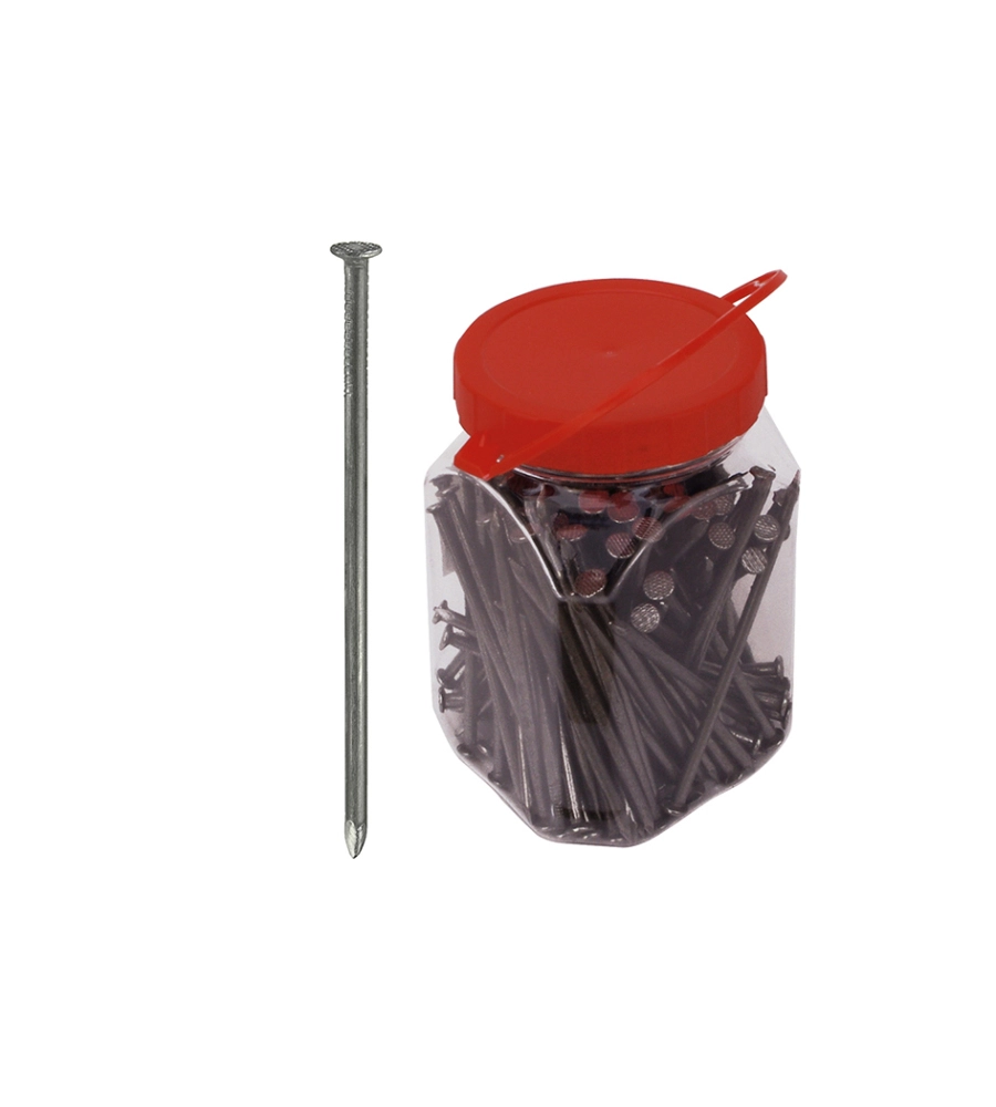CHIODI TESTA PIANA LUCIDA IN SECCHIELLO 2,5 X 55 - 1 KG.