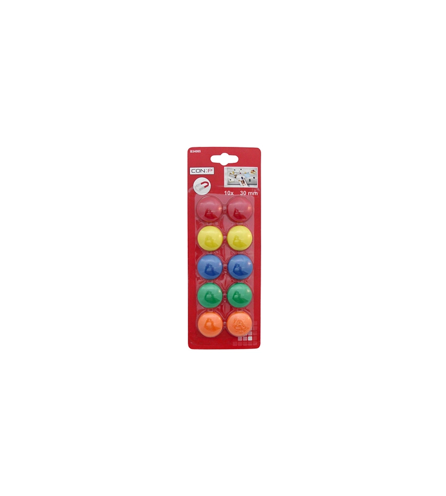 MAGNETI Ø 30 MM. COLORI ASSORTITI 10 PZ.