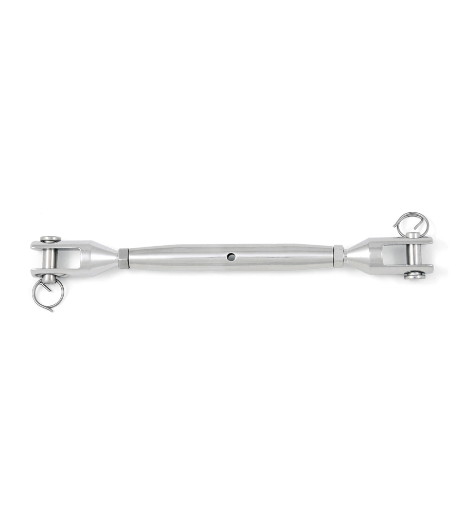 TENDITORE A 2 FORCELLE M4 IN ACCIAIO INOX A4 - AISI 316