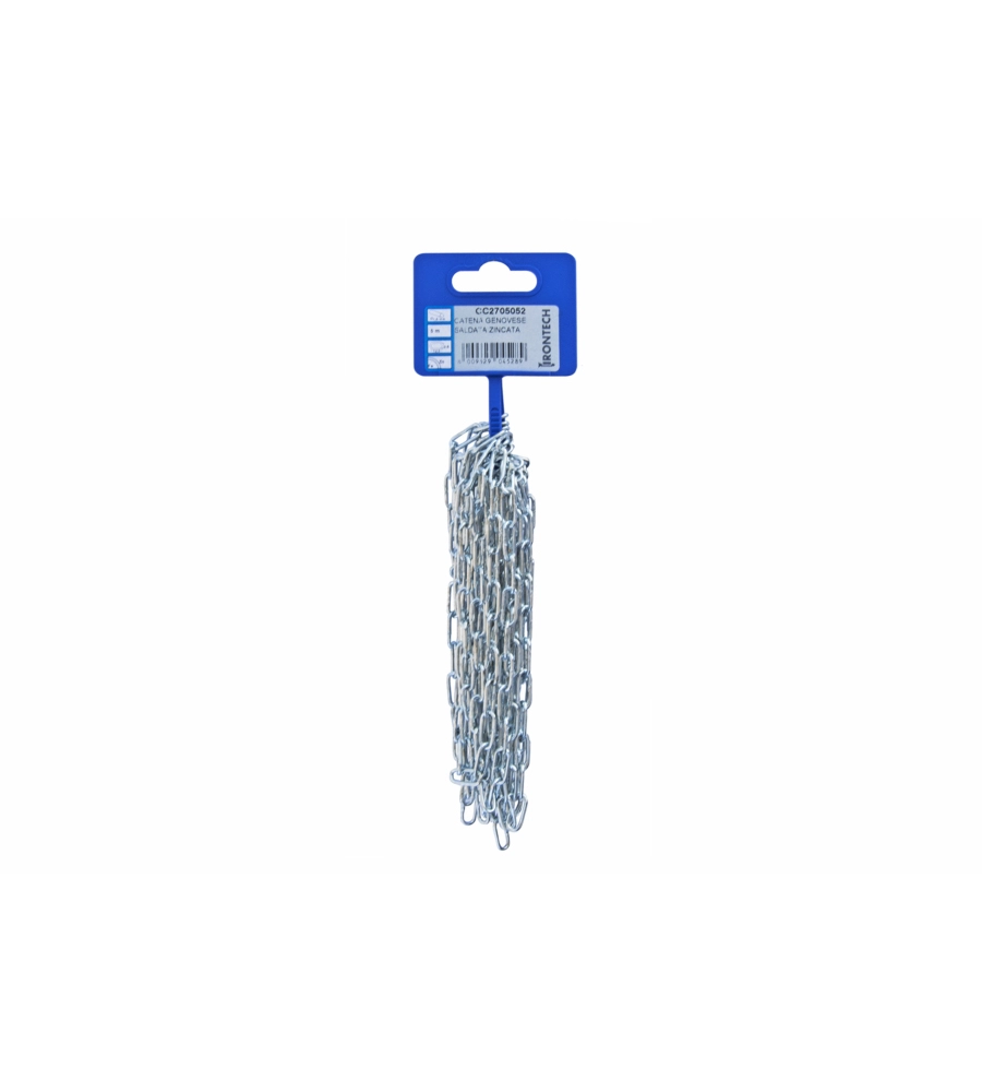 CATENA GENOVESE PRETAGLIATA Ø 1,5 MM. IN ACCIAIO ZINCATO 5 MT.