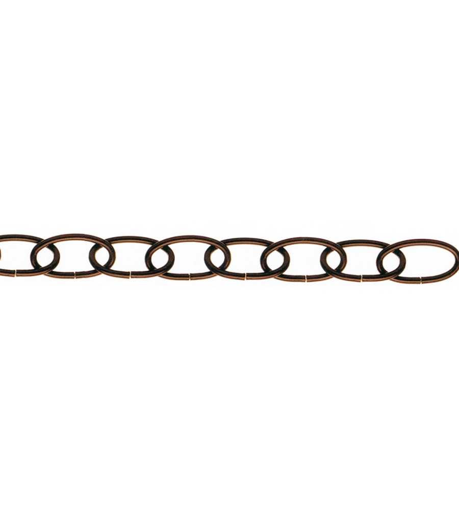 CATENA ORNAMENTALE OVALE Ø 2,8 MM. IN ACCIAIO BRUNITO 15 MT.
