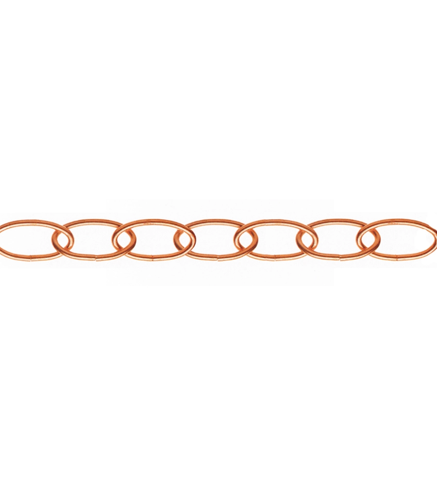 CATENA ORNAMENTALE OVALE Ø 2,8 MM. IN ACCIAIO RAMATO 15 MT.