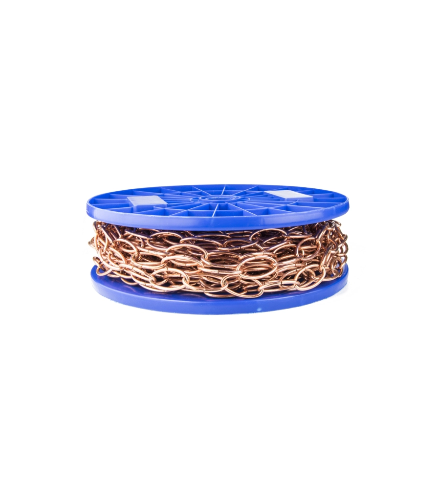 CATENA ORNAMENTALE OVALE Ø 2,8 MM. IN ACCIAIO RAMATO 15 MT.