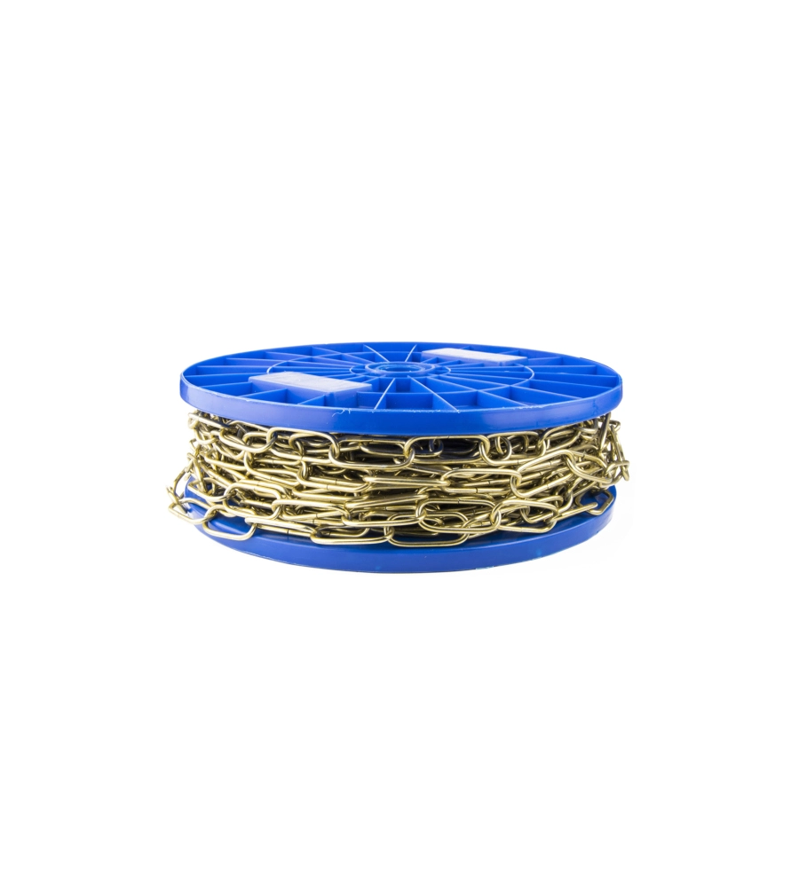 CATENA ORNAMENTALE MAGLIA LUNGA Ø 2,8 MM. IN ACCIAIO OTTONATO 15 MT.