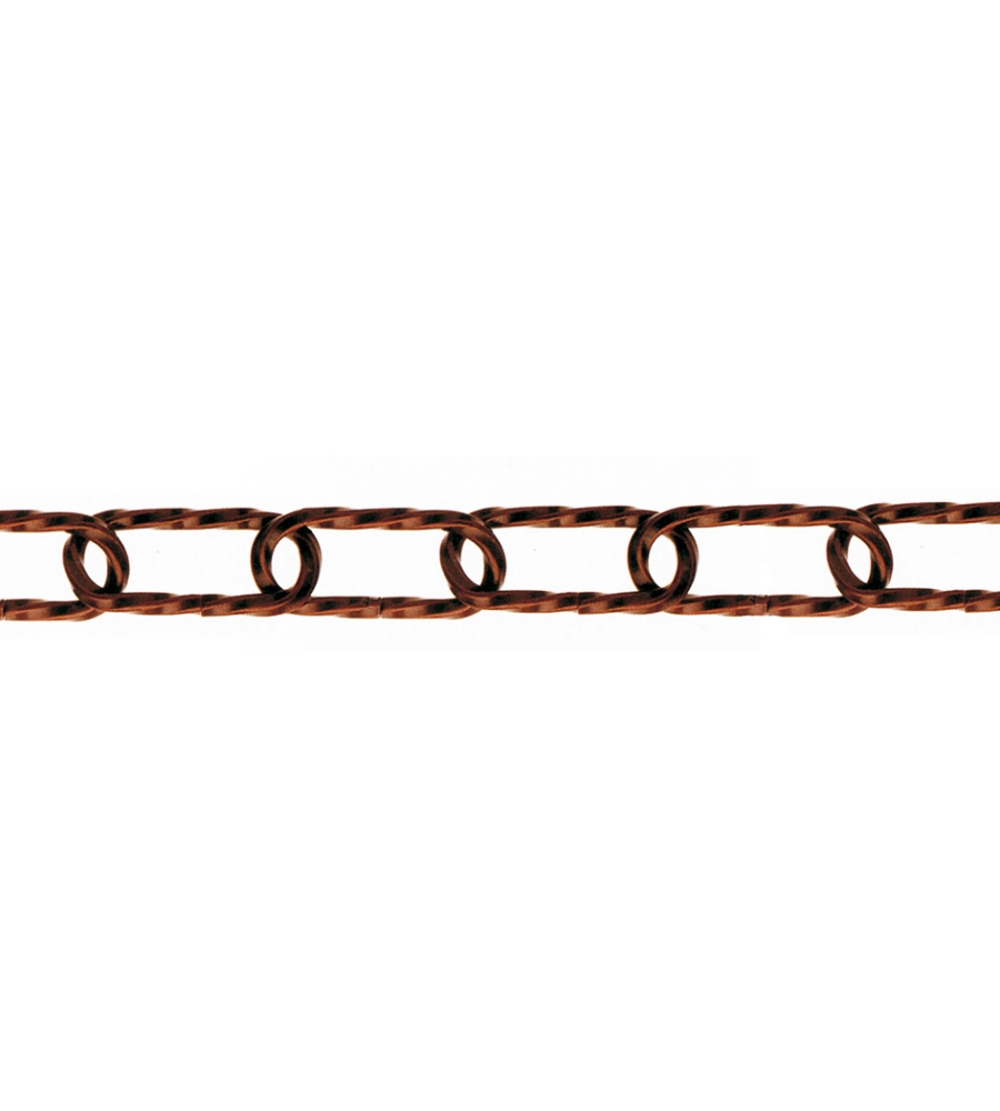 CATENA ORNAMENTALE RITORTA Ø 3,8 MM. IN ACCIAIO BRUNITO 10 MT.