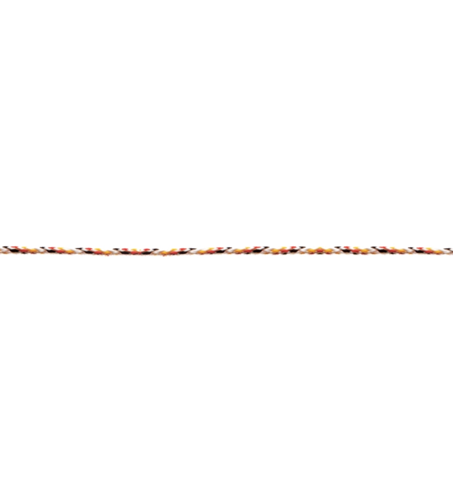 TRECCIA PER VENEZIANA IN POLIPROPILENE Ø 3 MM. NERO-ROSSO-GIALLO 250 MT.