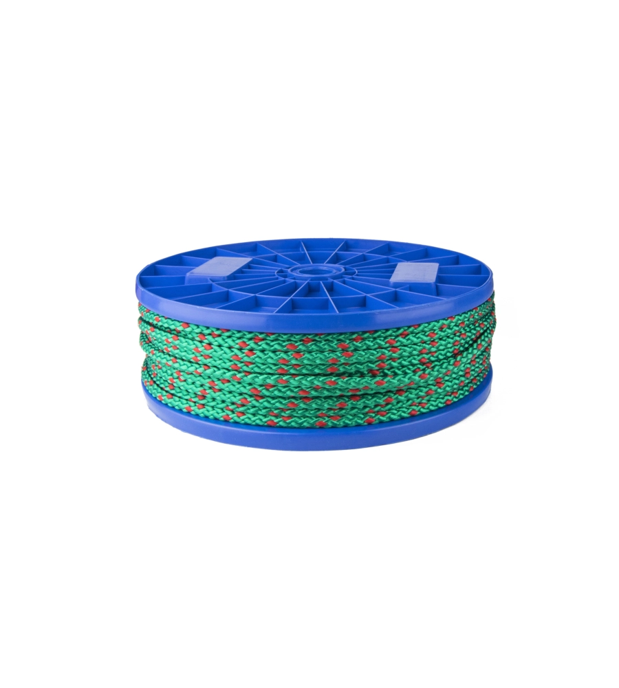 CORDA IN POLIPROPILENE Ø 6 MM. VERDE-ROSSO 60 MT.