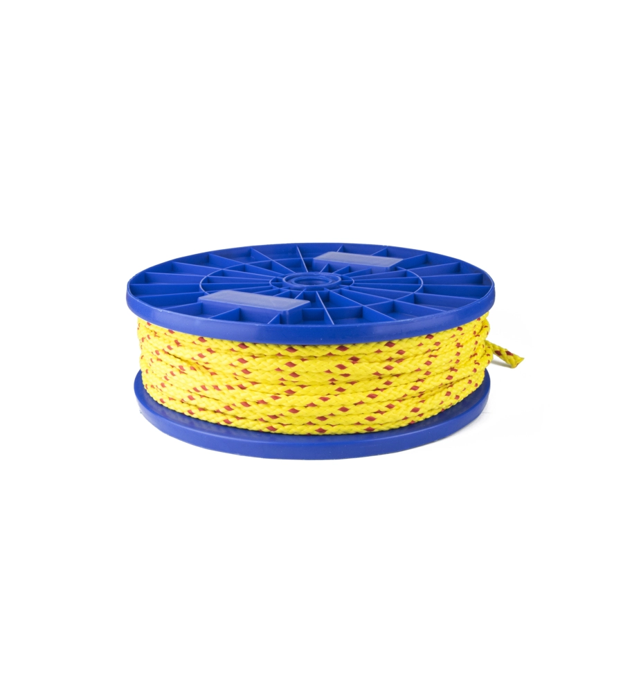 CORDA IN POLIPROPILENE Ø 6 MM. GIALLO-ROSSO 60 MT.