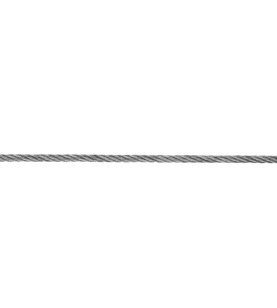 FUNE IN FERRRO ZINCATO Ø 2 MM. CON NUCLEO IN FIBRA TESSILE 200 MT.