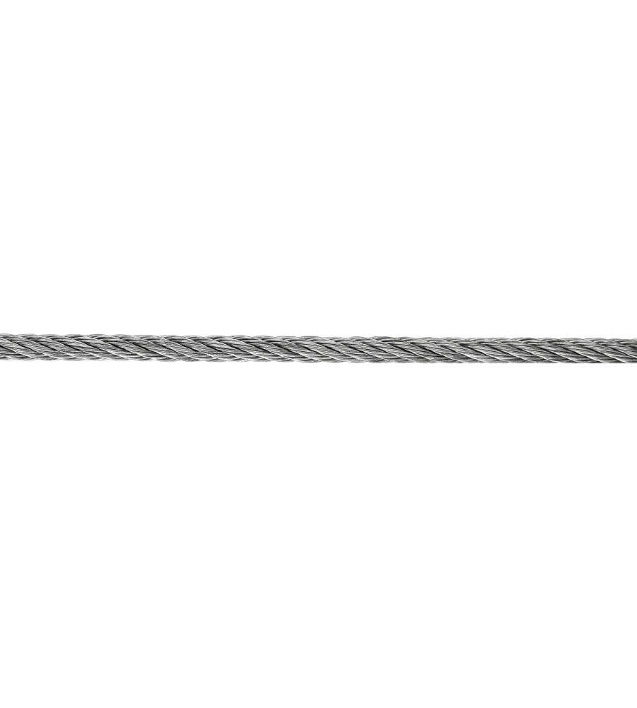 FUNE METALLICA Ø 3 MM. INOX A2 - AISI 304 NUCLEO IN FIBRA TESSILE 150 MT.