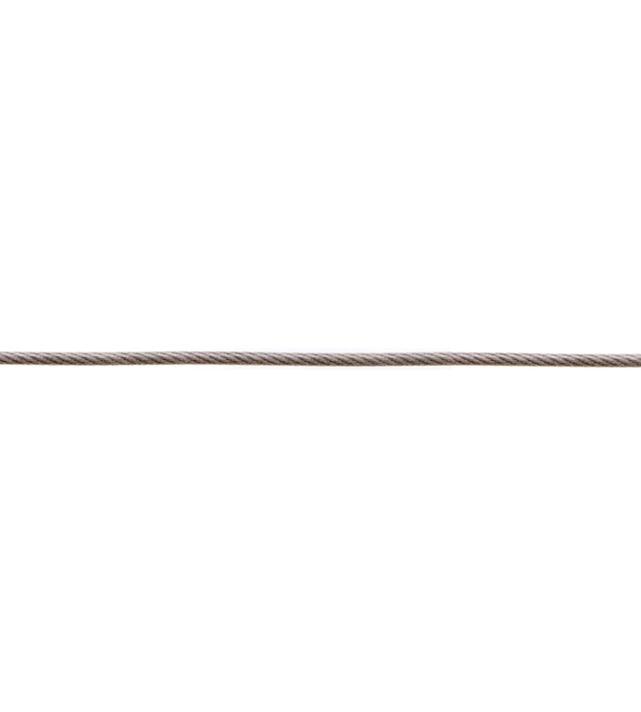 FUNE METALLICA PLASTIFICATA Ø 3 - 4 MM. CON NUCLEO IN FIBRA TESSILE 80 MT.