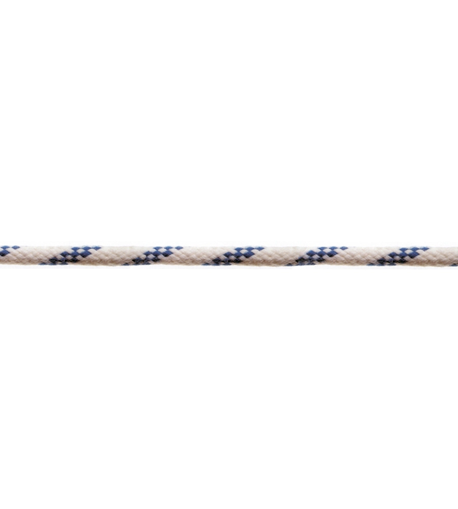 CORDA IN POLIESTERE  Ø 5 MM. BIANCO/BLU 70 MT.