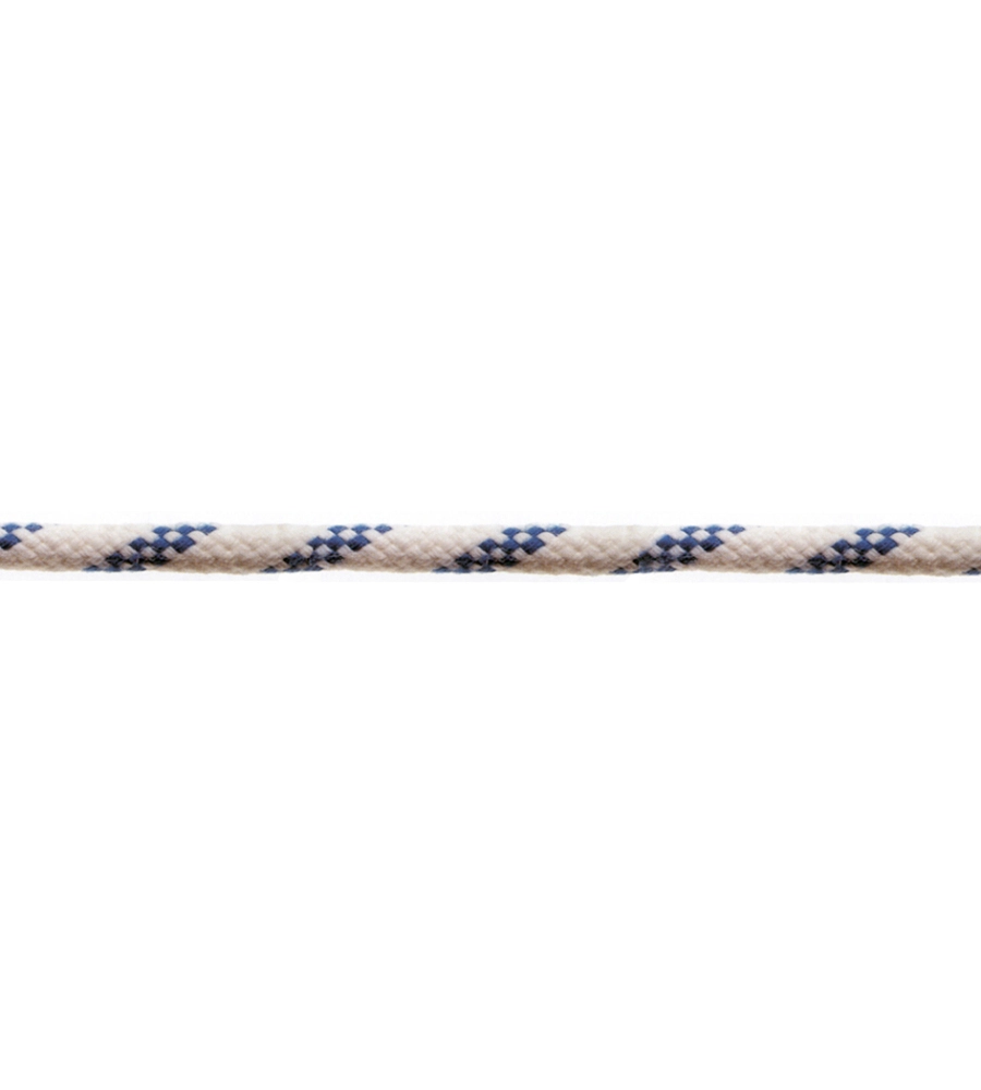 CORDA IN POLIESTERE  Ø 6 MM. BIANCO/BLU 120 MT.