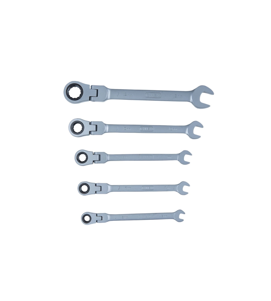 SET CHIAVI COMBINATE A CRICCHETTO TESTA SNODATA 5 PZ.
