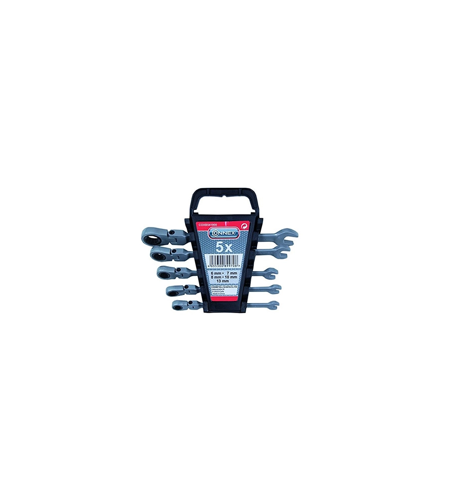 SET CHIAVI COMBINATE A CRICCHETTO TESTA SNODATA 5 PZ.