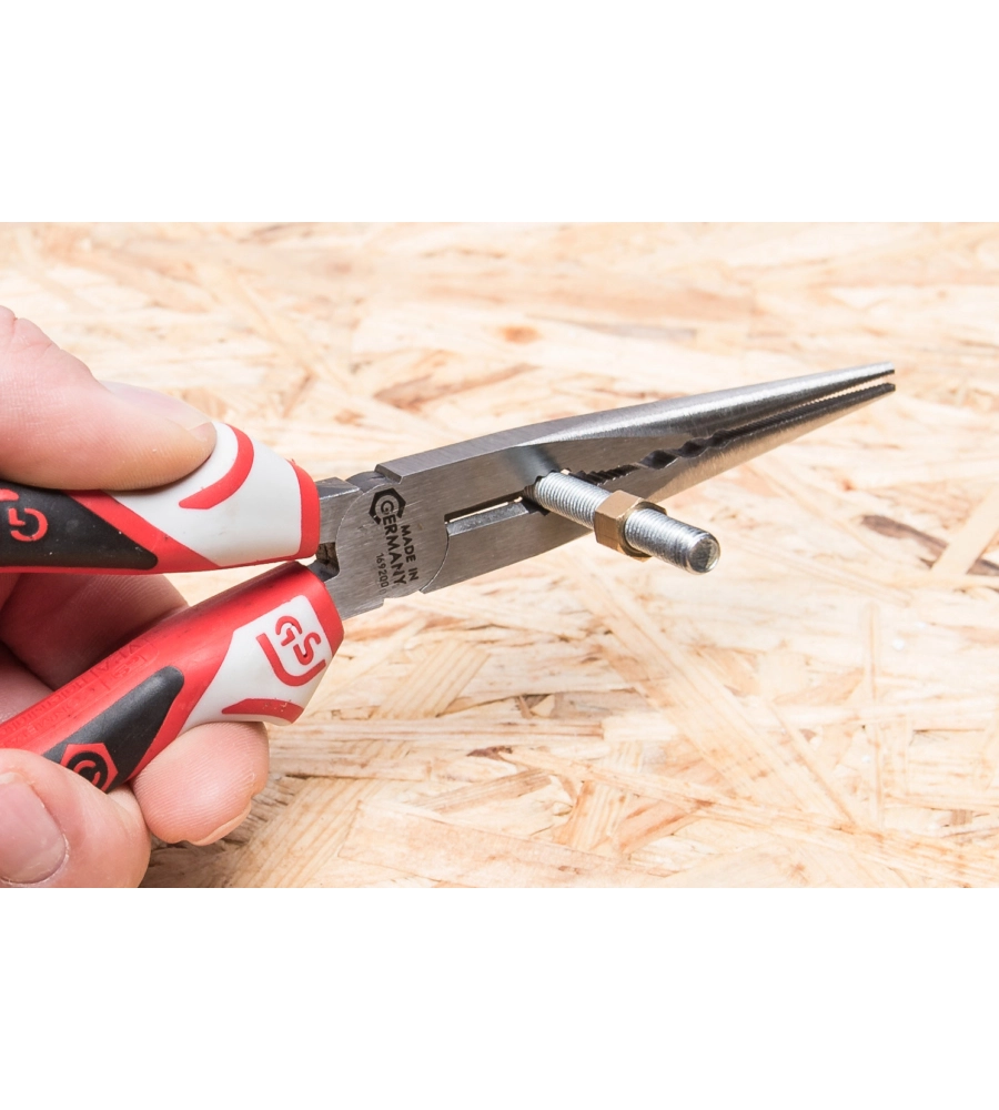 PINZA BECCHI SEMITONDI DRITTI 3K 200 MM.