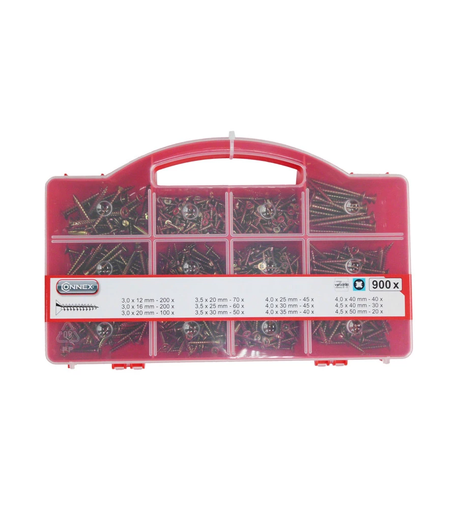 ASSORTIMENTO VITI ZINCATE POZIDRIV 900 PZ.