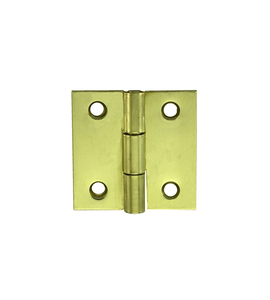 CERNIERE QUADRE 80 X 80 MM. - ZINCATE GIALLO - 2 PZ.