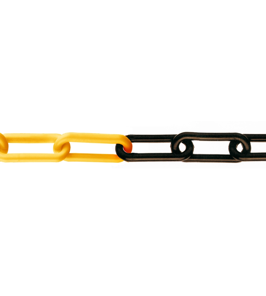 CATENA PLASTICA Ø 6,0 MM. - GIALLO-NERO - 30 MT.