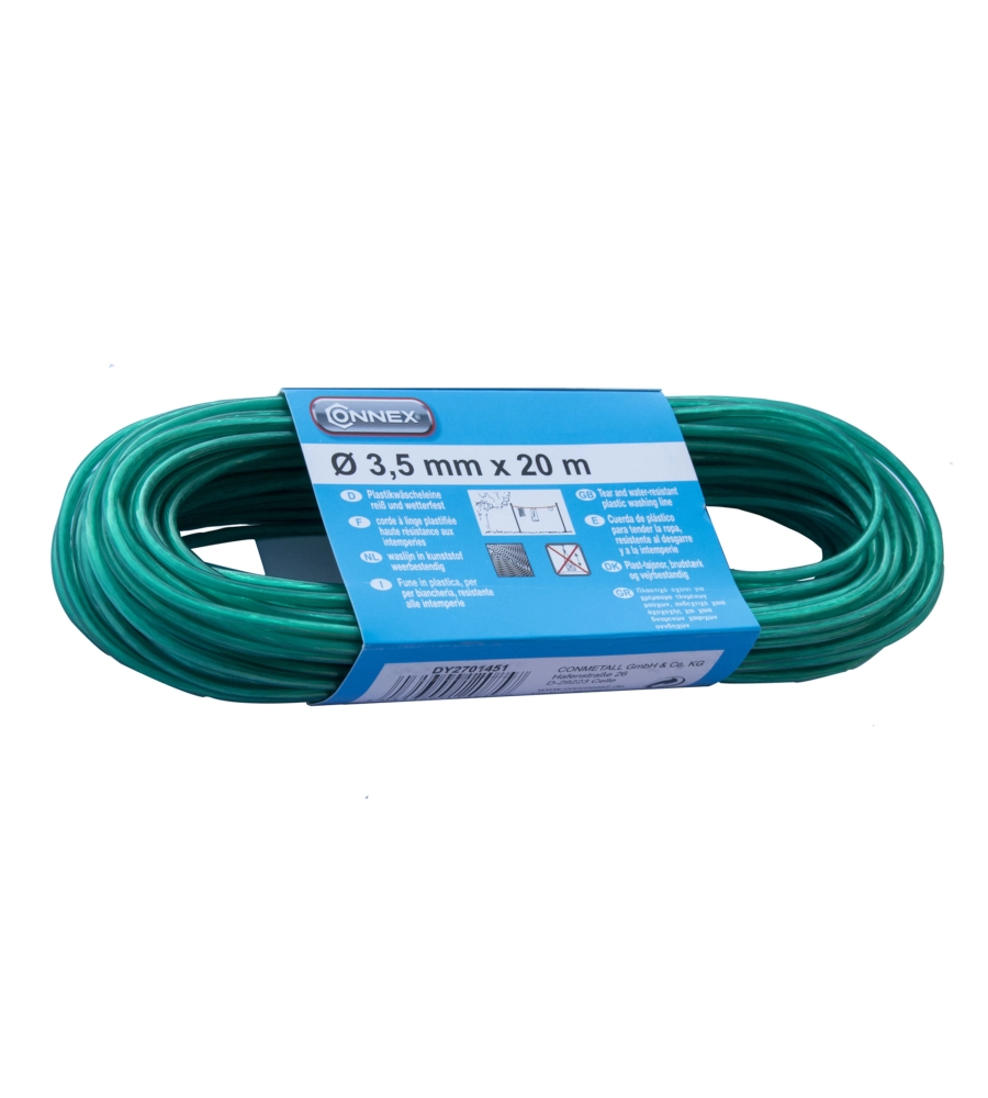 CAVO STENDIBIANCHERIA Ø 3,5 MM. IN POLIPROPILENE RIVESTITO PLASTICA 20 MT.
