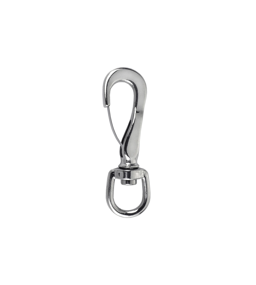 MOSCHETTONE A SCATTO CON ANELLO GIREVOLE 90 MM.