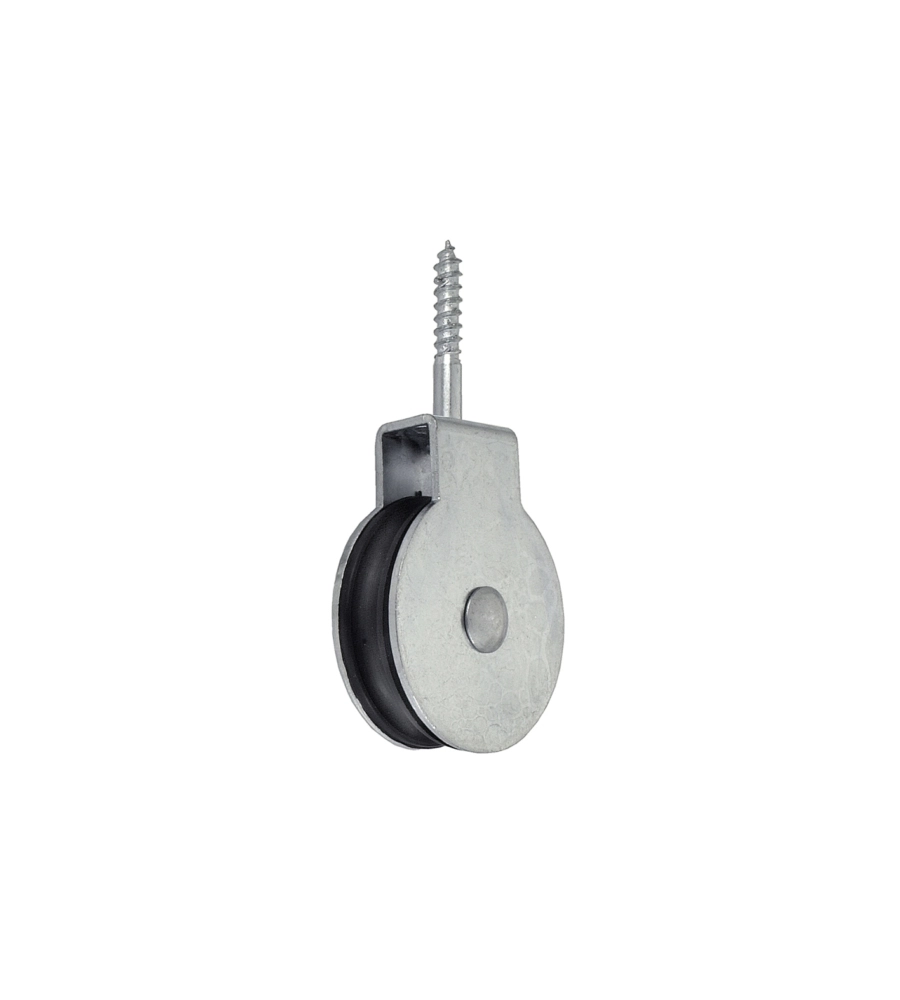 CARRUCOLA AD 1 GOLA CON VITE Ø 50 MM. PER FUNI 6 MM.