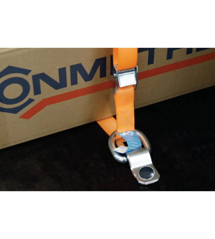 OCCHIELLO A "D" 25 X 70 MM. TENUTA 250 KG. CON STAFFA DI ANCORAGGIO