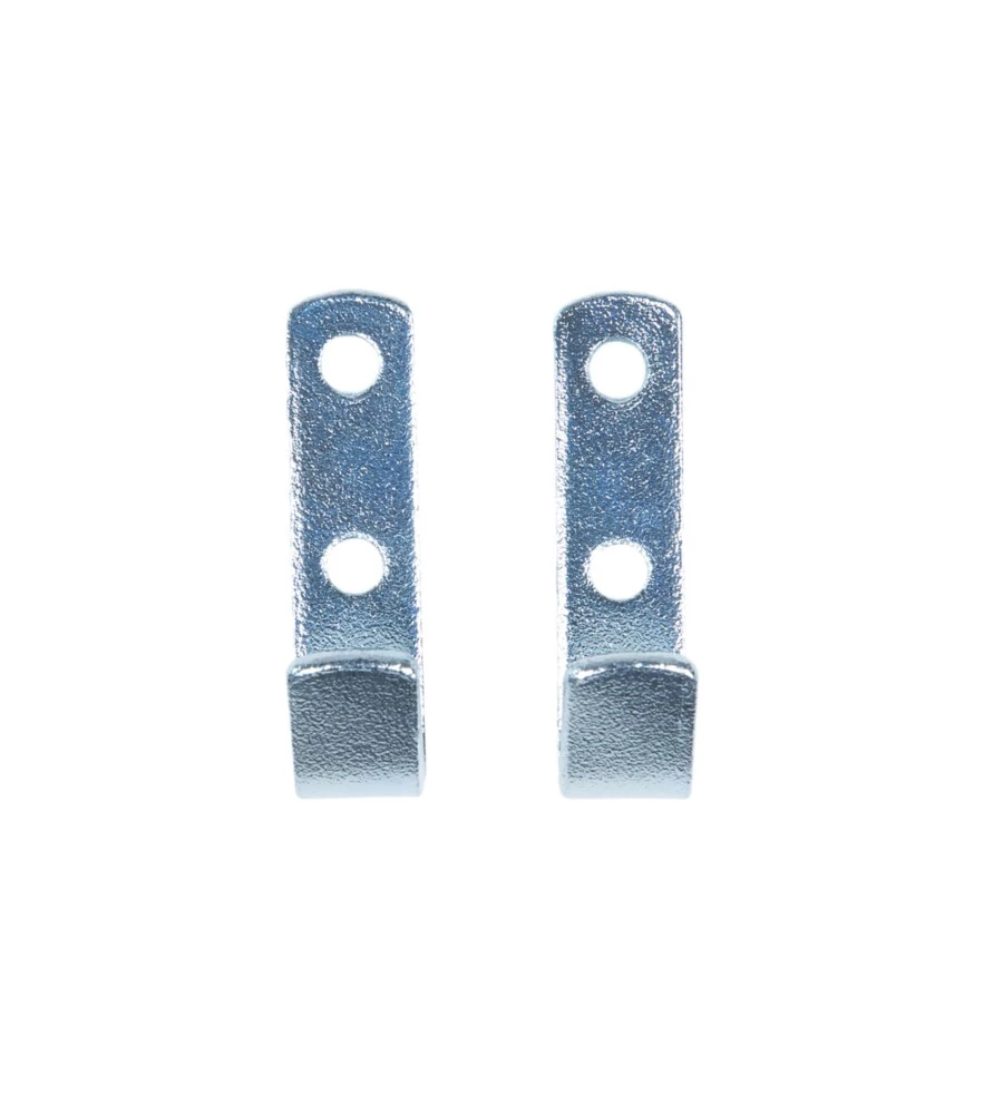 GANCIO PIATTO DA PARETE IN ACCIAIO ZINCATO 12X50 MM. MAX 100 KG. 2 PZ.