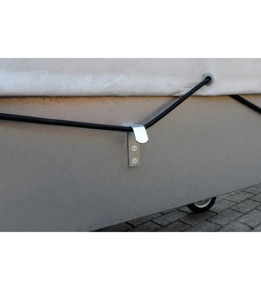 GANCIO PIATTO DA PARETE IN ACCIAIO ZINCATO 12X50 MM. MAX 100 KG. 2 PZ.