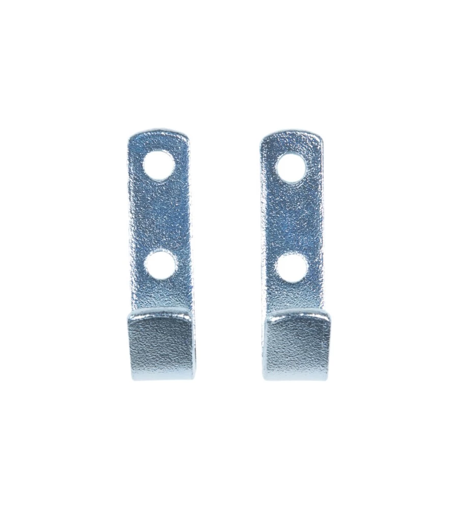 GANCIO PIATTO DA PARETE IN ACCIAIO ZINCATO 20X65 MM. MAX 170 KG. 2 PZ.