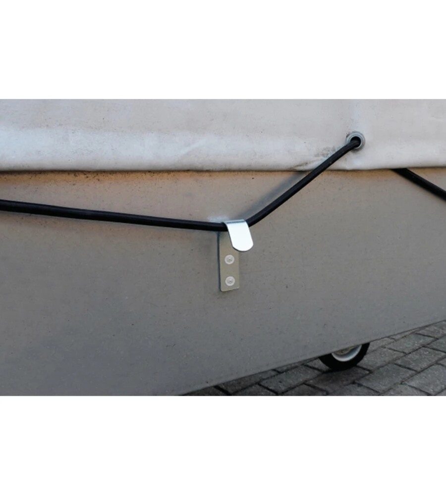 GANCIO PIATTO DA PARETE IN ACCIAIO ZINCATO 20X65 MM. MAX 170 KG. 2 PZ.