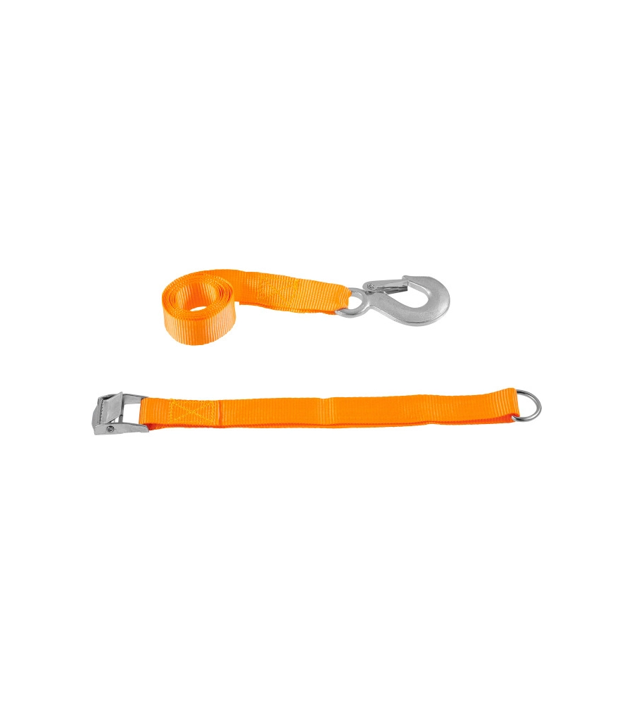 CINGHIA DI ANCORAGGIO 125 KG. CON FERMO BLOCCO E CINGHIA CON MOSCHETTONE 25 MM. X 2 MT.
