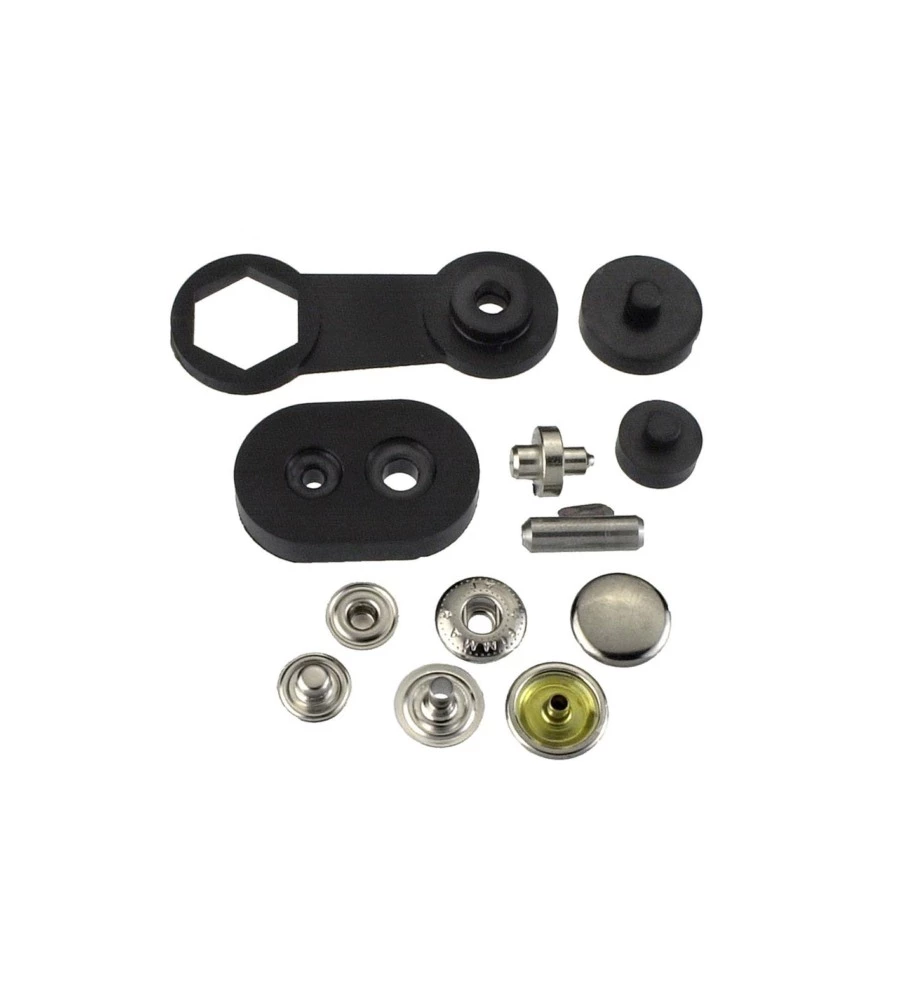 BOTTONI AUTOMATICI 15 MM. - OTTONE NICHELATO - 10 PZ.