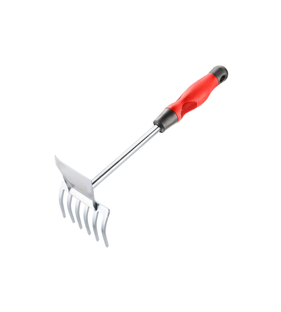RASTRELLINO ZINCATO CON MANICO BIMATERIALE ERGONOMICO TPR