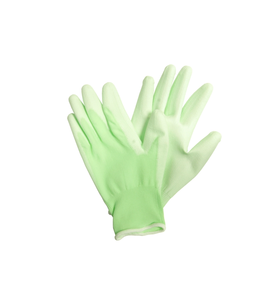 GUANTI DA GIARDINO PU,VERDE CHIARO, TAGLIA 7