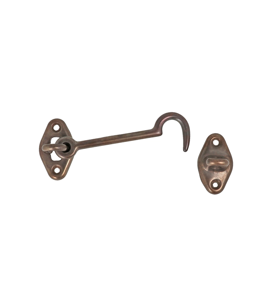 GANCIO PER FINESTRA 60 MM. - BRONZATO - 2 PZ.