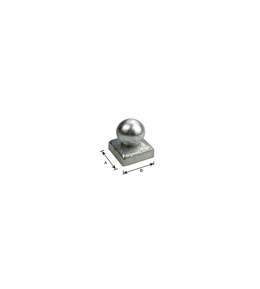 COPERTURA PER PALI A SFERA 90 X 90 MM.