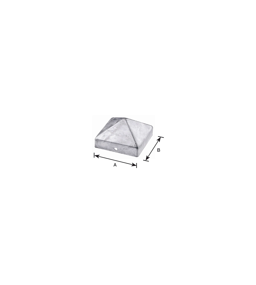 COPERTURA PER PALI A PIRAMIDE 70 X 70 MM.