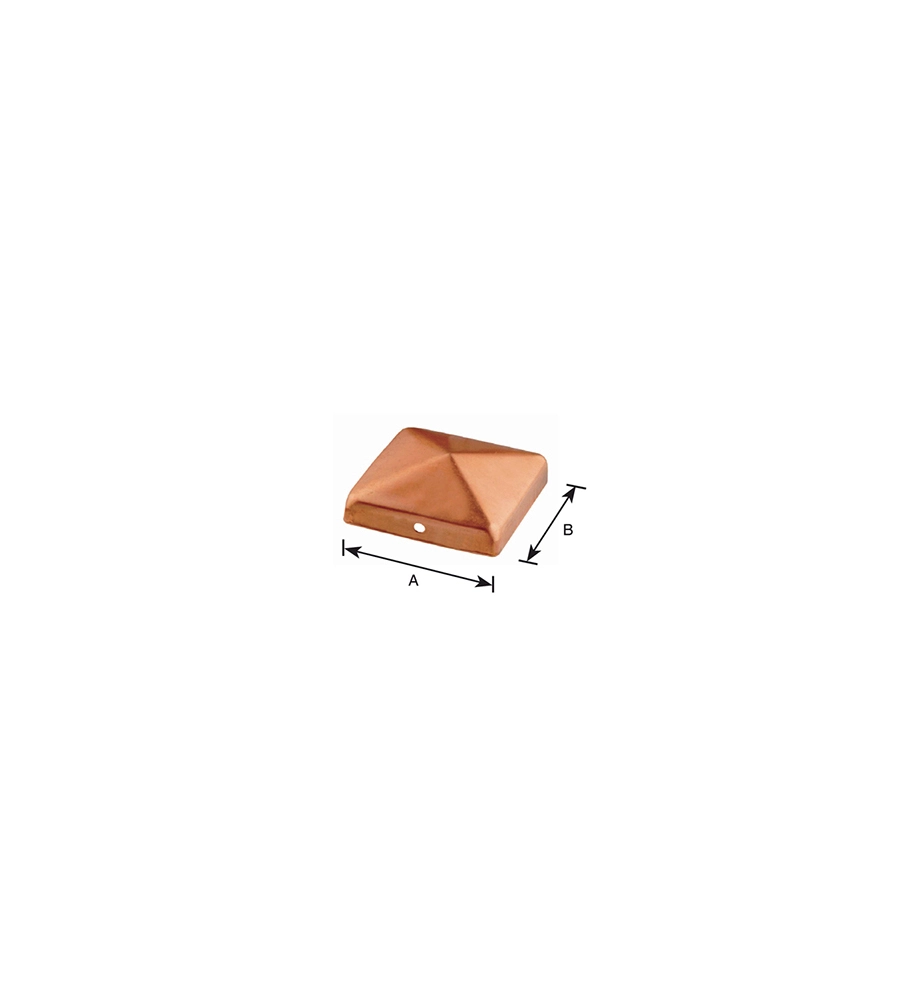 COPERTURA PER PALI A PIRAMIDE 70 X 70 MM.